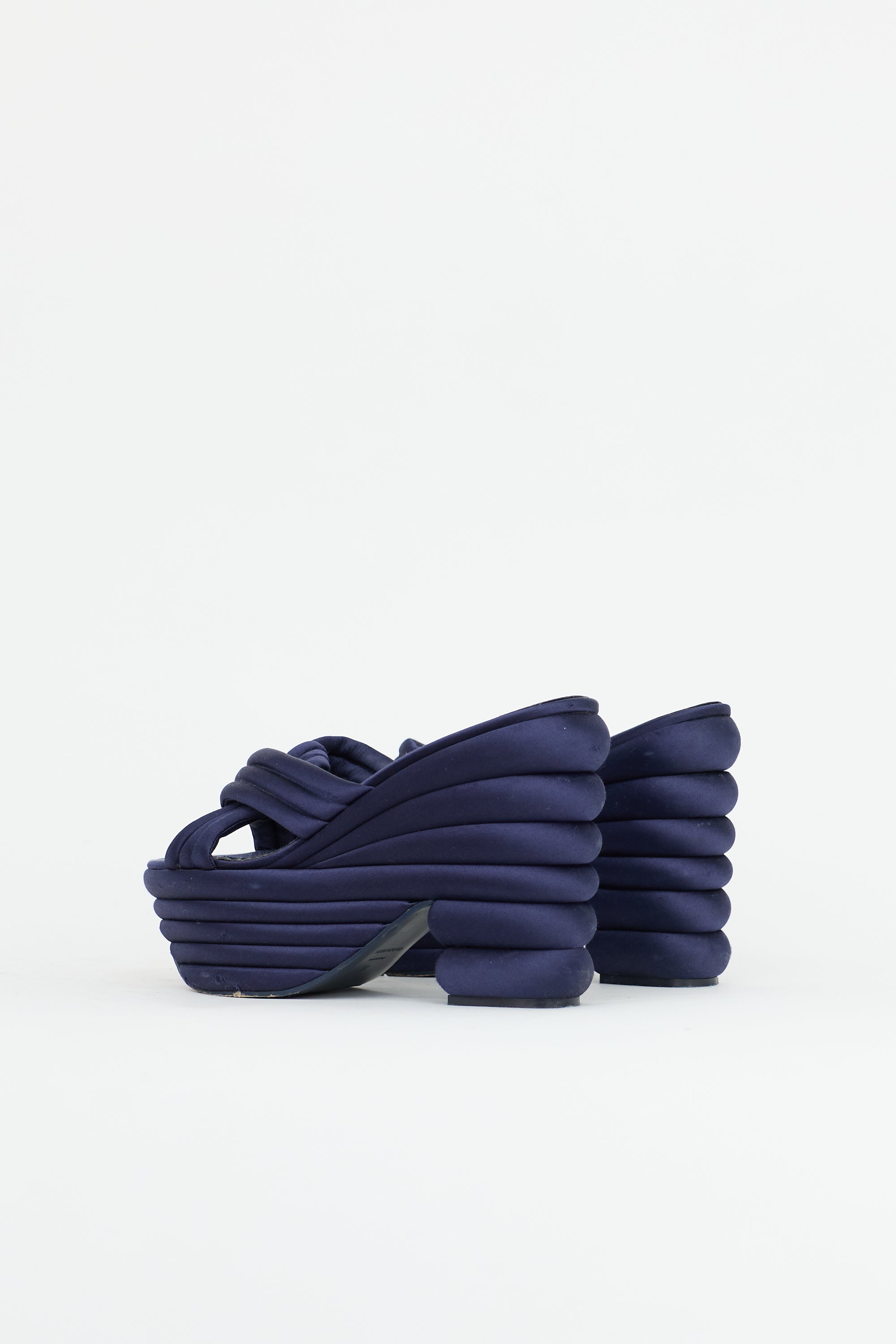 Ferragamo Satin Rey Platform Sandal