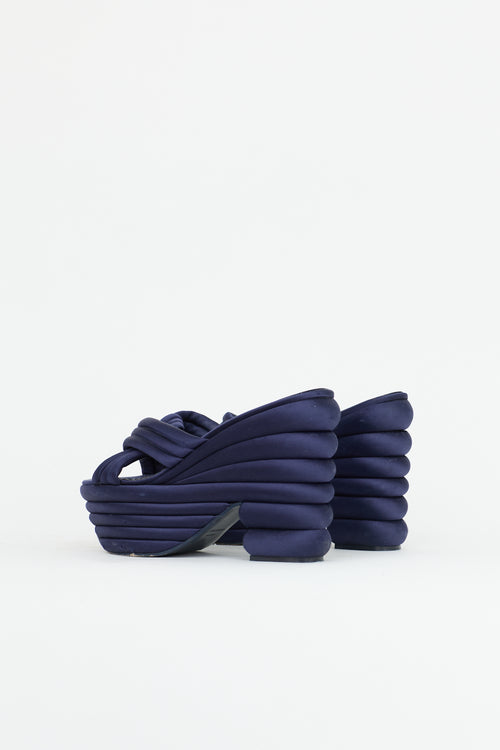 Ferragamo Satin Rey Platform Sandal