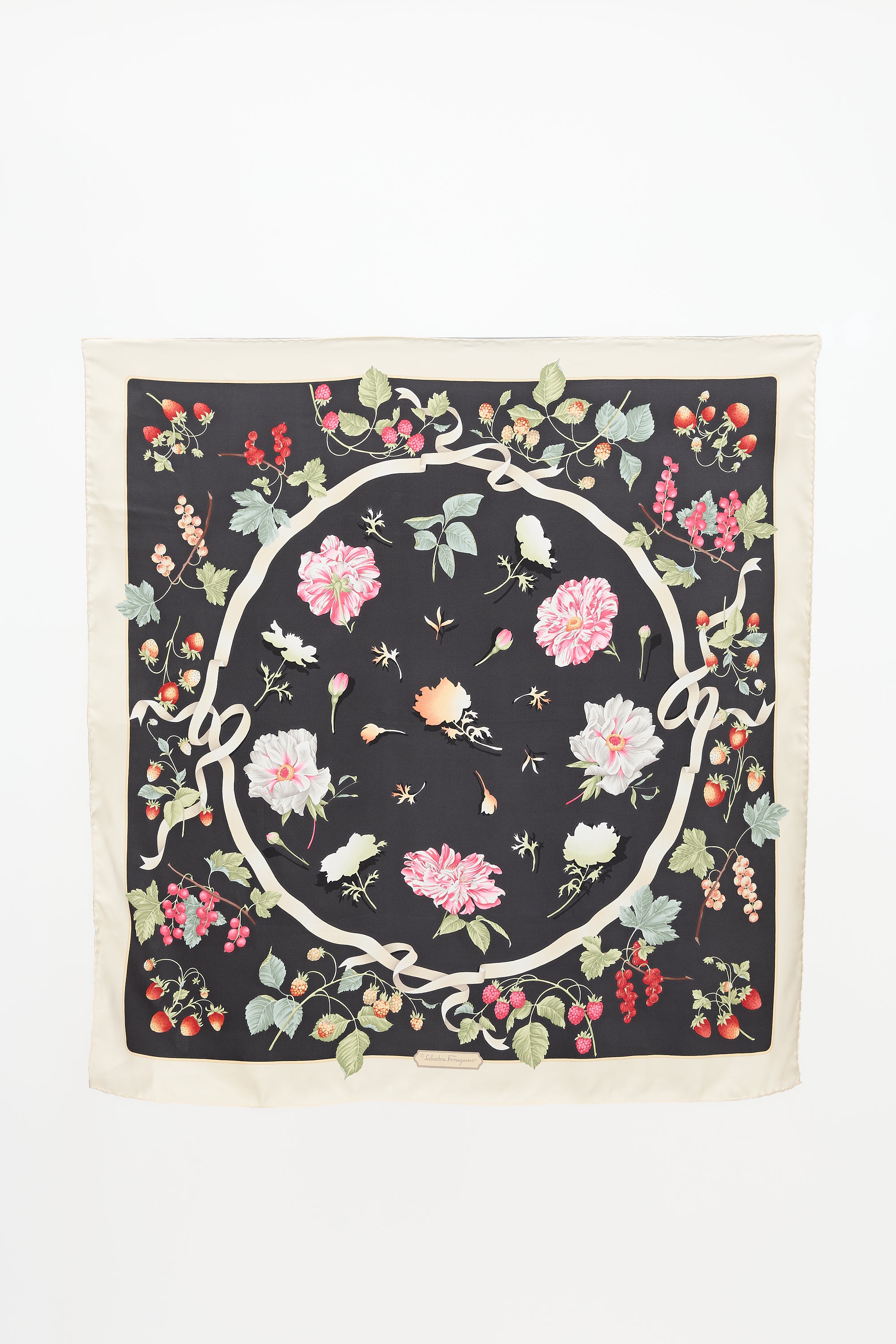 Ferragamo Silk Botanical Printed Scarf