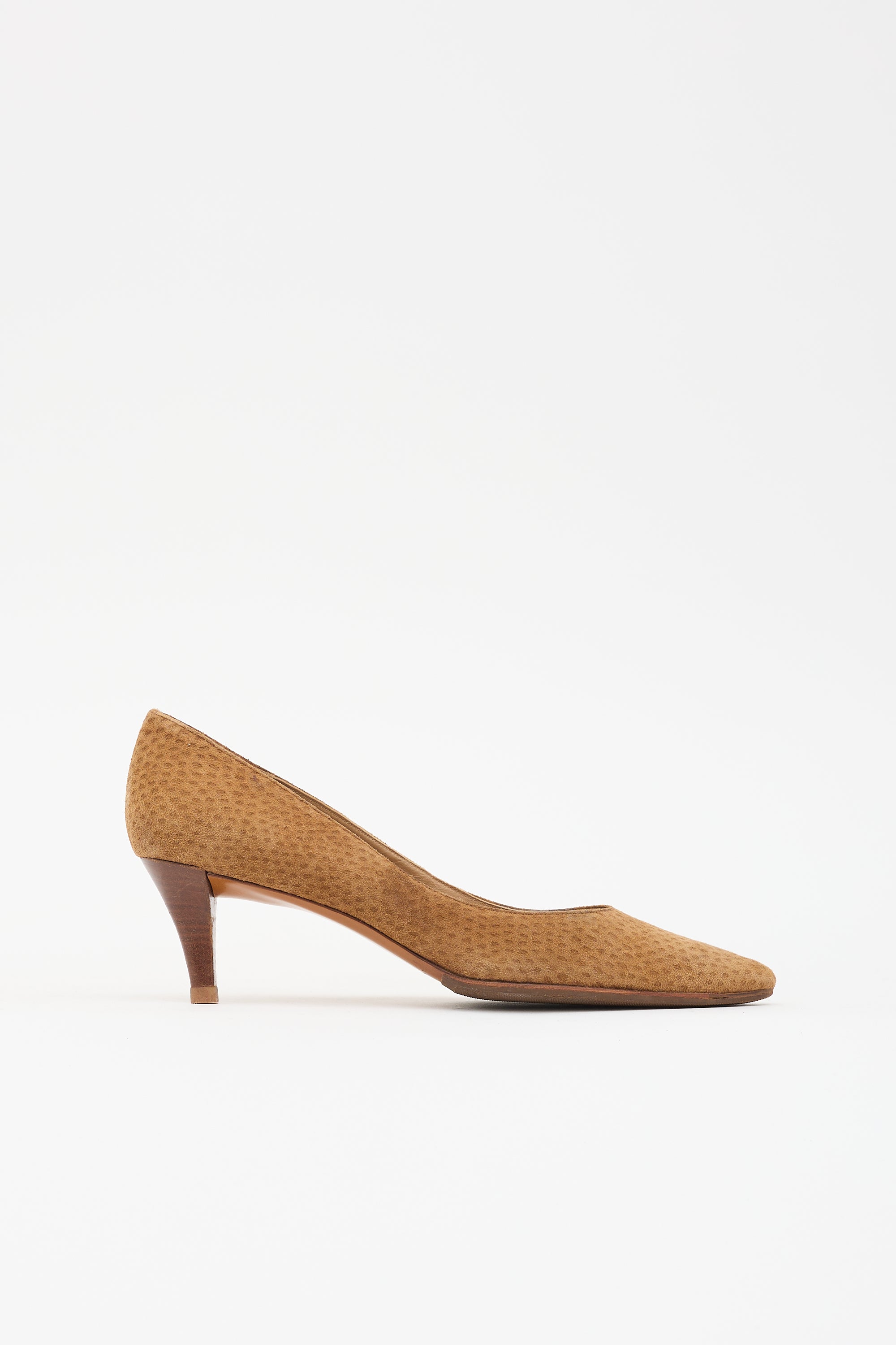 Ferragamo Suede Pointed Toe Pump