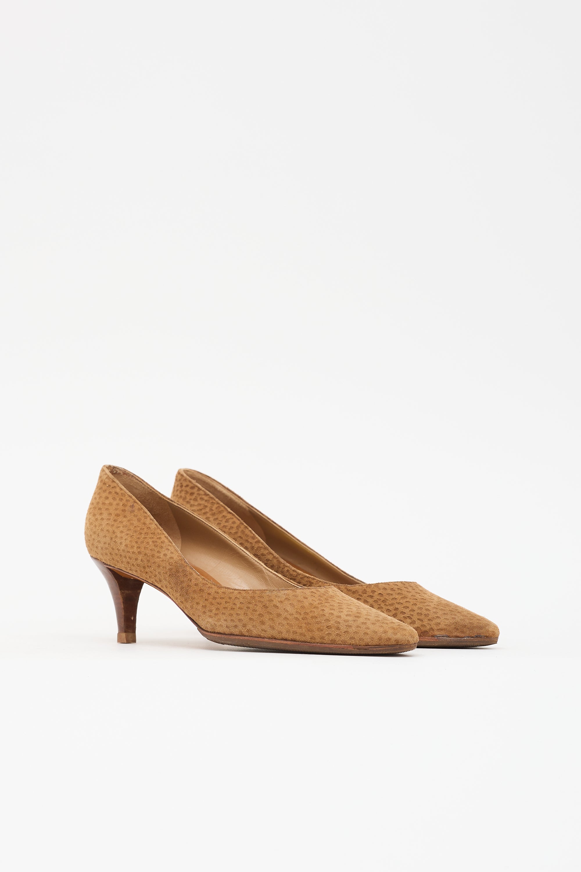 Ferragamo Suede Pointed Toe Pump