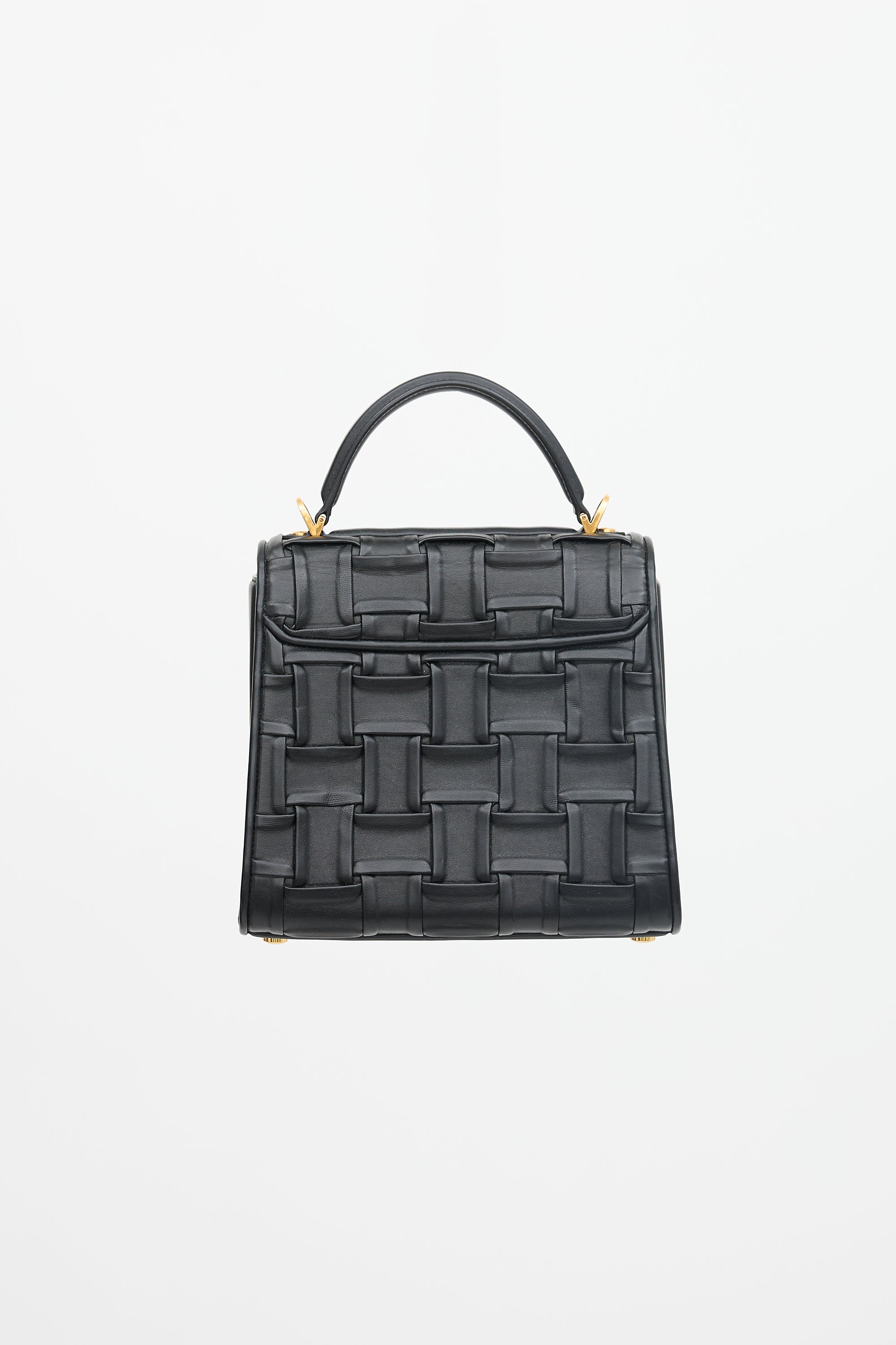 Ferragamo Woven Leather Boxyz Bag