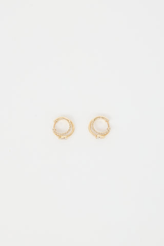 Fine Jewelry 14K Yellow Gold Pear Double Huggies Earrings