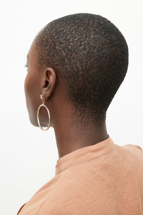 Fine Jewelry 14k Gold Stud Hoop Earrings