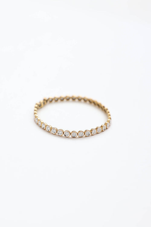 Fine Jewelry24K Yellow Gold Plated Tennis Bracelet