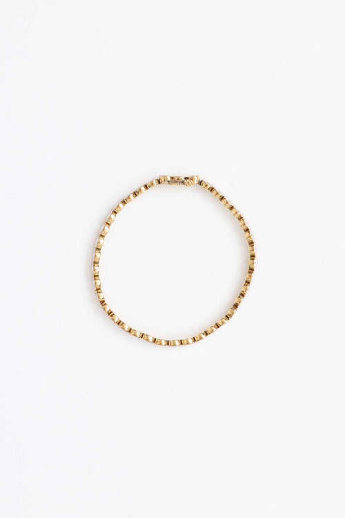 Fine Jewelry24K Yellow Gold Plated Tennis Bracelet