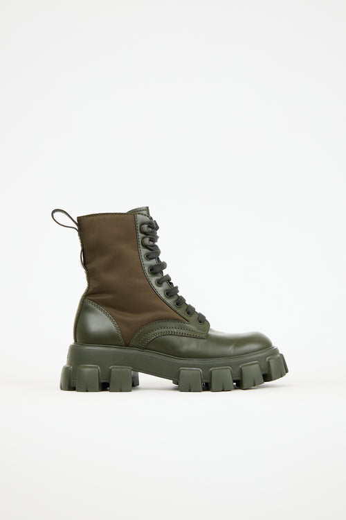 Prada Leather & Re-Nylon Boot