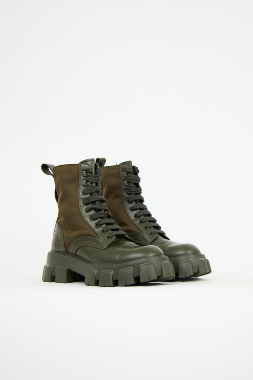 Prada Leather & Re-Nylon Boot