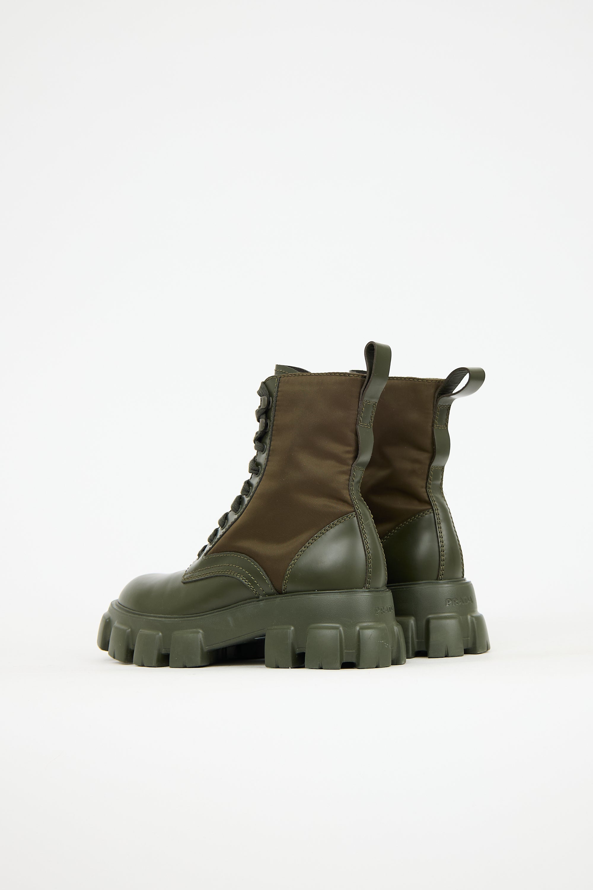 Prada Leather & Re-Nylon Boot