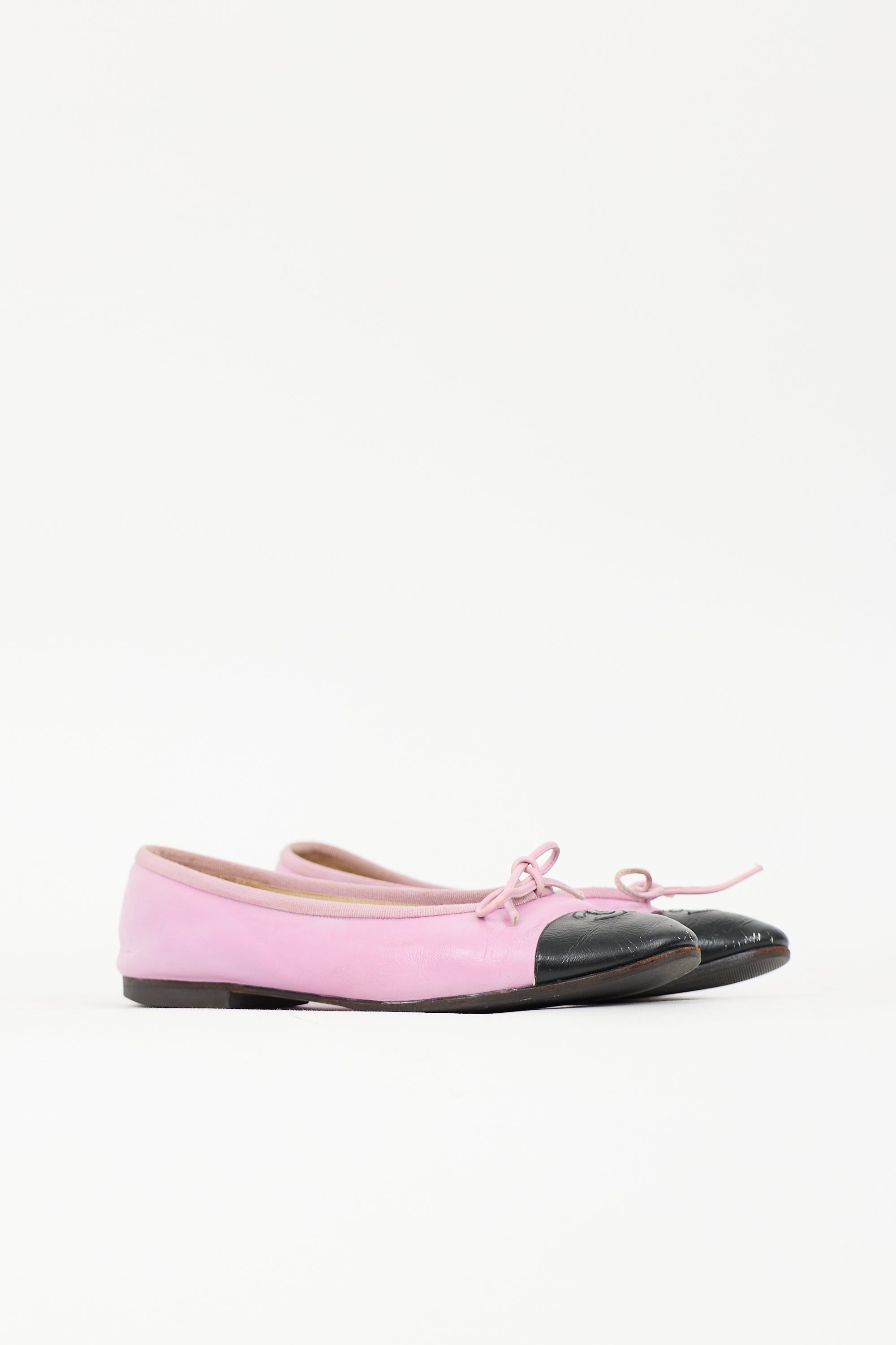 Chanel Leather CC Ballet Flat