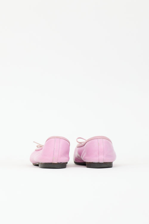 Chanel Leather CC Ballet Flat