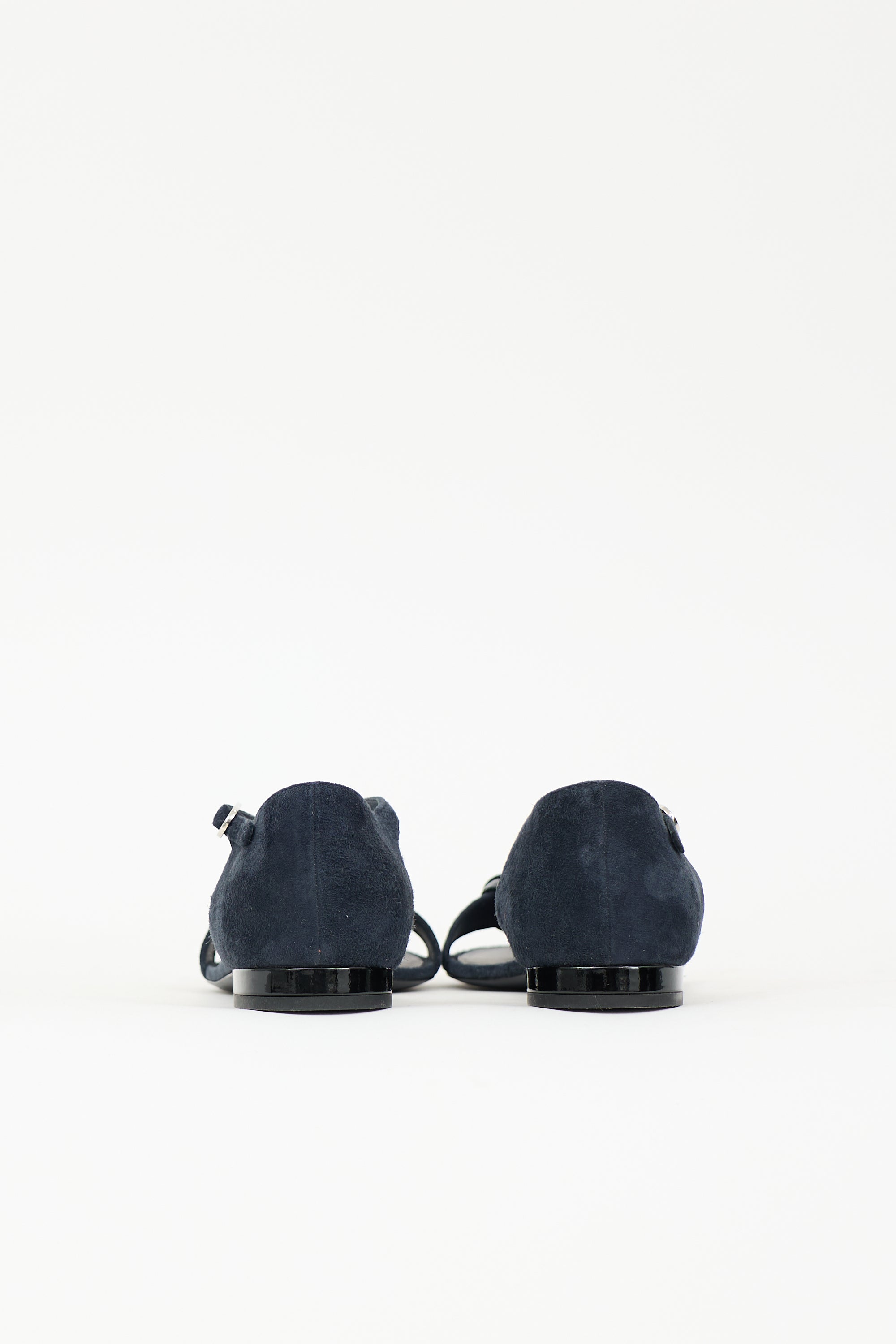 Chanel Suede CC Camellia Sandal