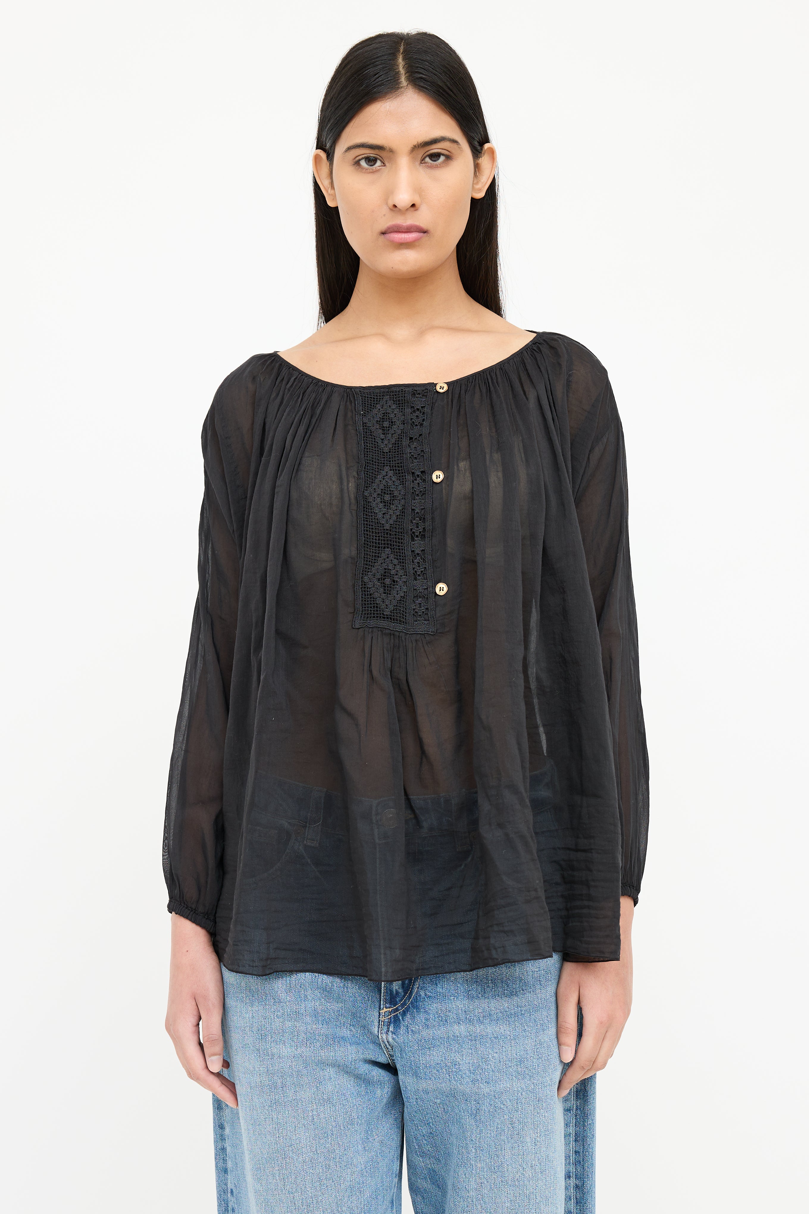 Forte Forte Sheer Button Blouse