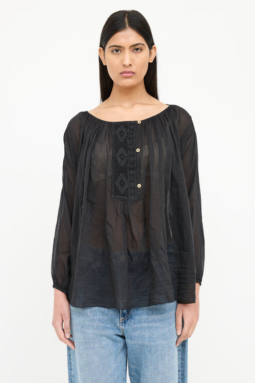 Forte Forte Sheer Button Blouse