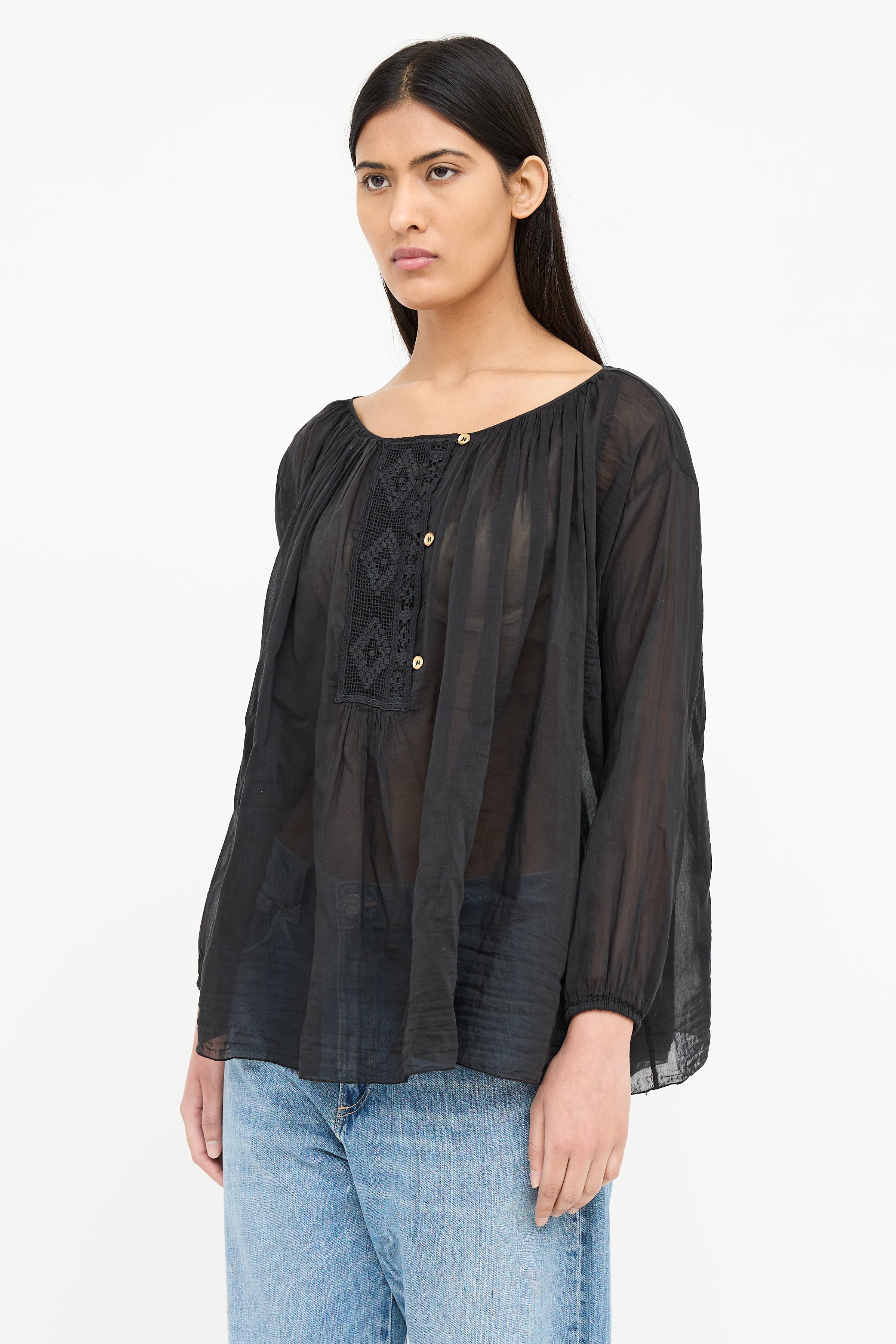 Forte Forte Sheer Button Blouse