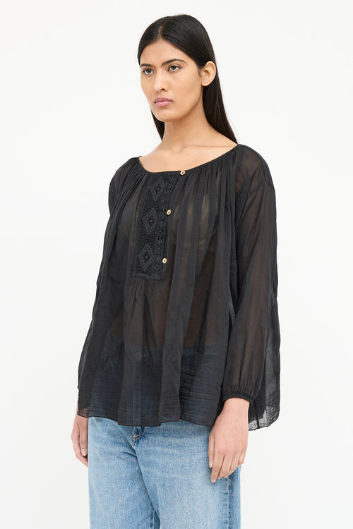Forte Forte Sheer Button Blouse