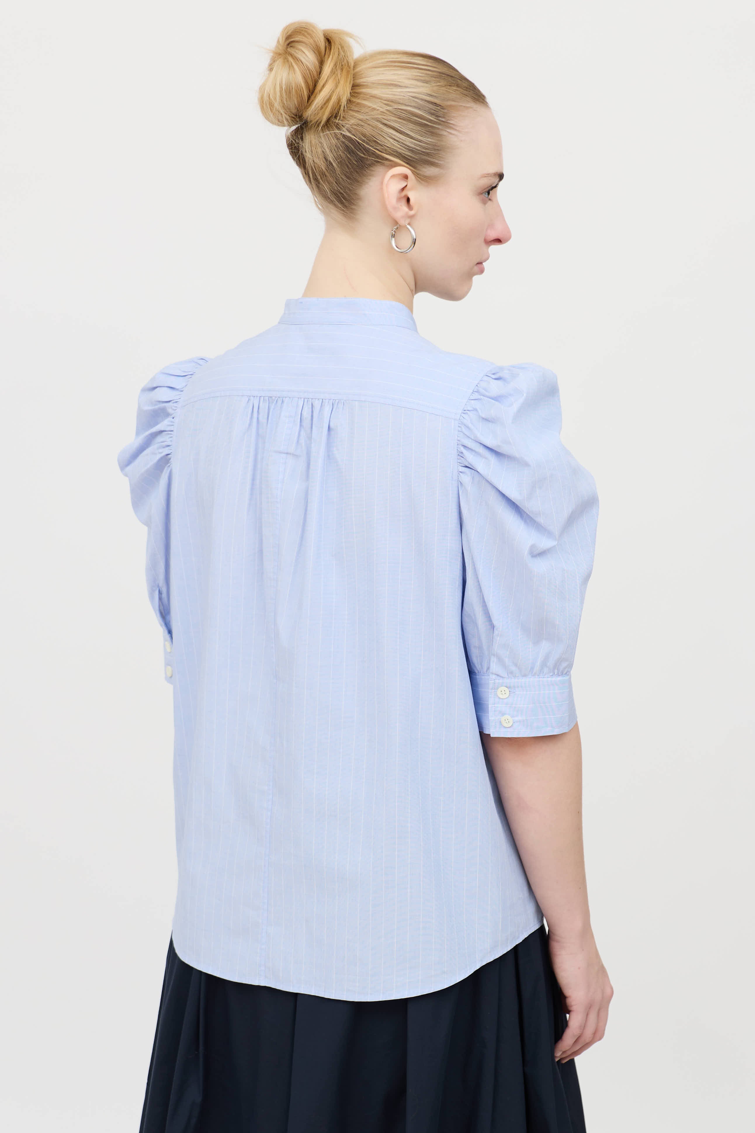 Frame Striped Puff Top
