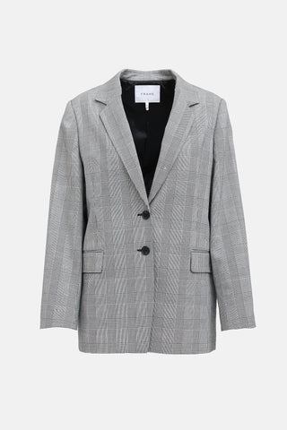 Frame Plaid Houndstooth Blazer