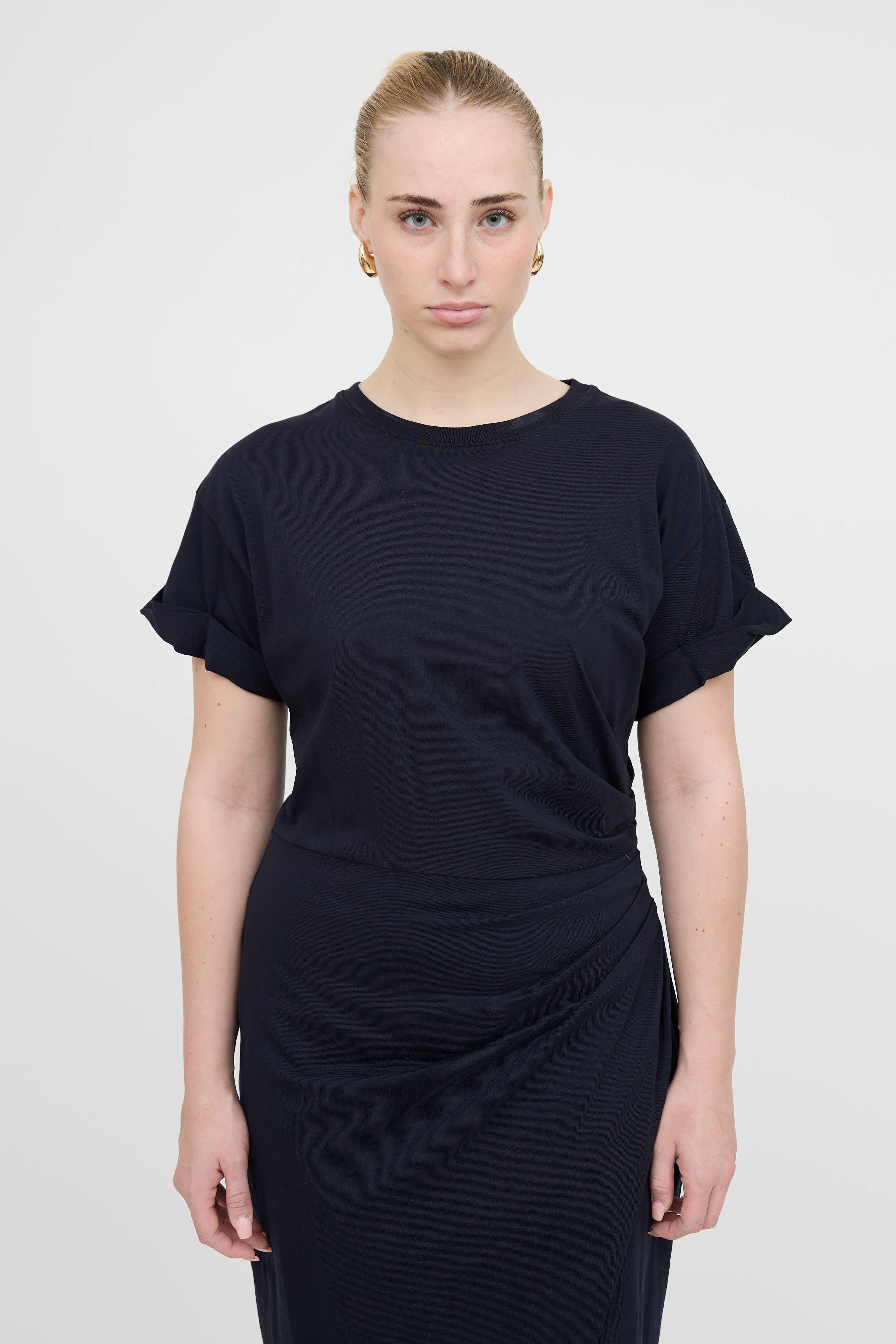 Frame Cotton Pleated Dress