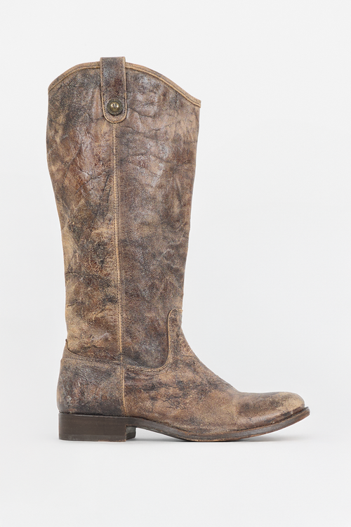 Frye Distressed Glazed Leather Melissa Boot