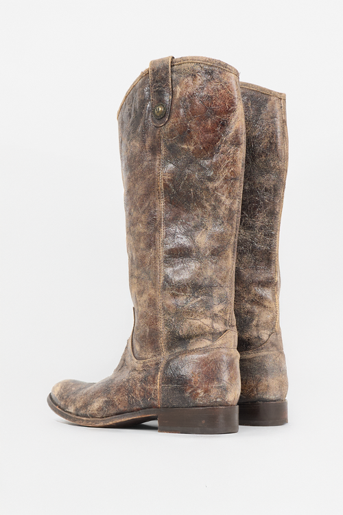 Frye Distressed Glazed Leather Melissa Boot