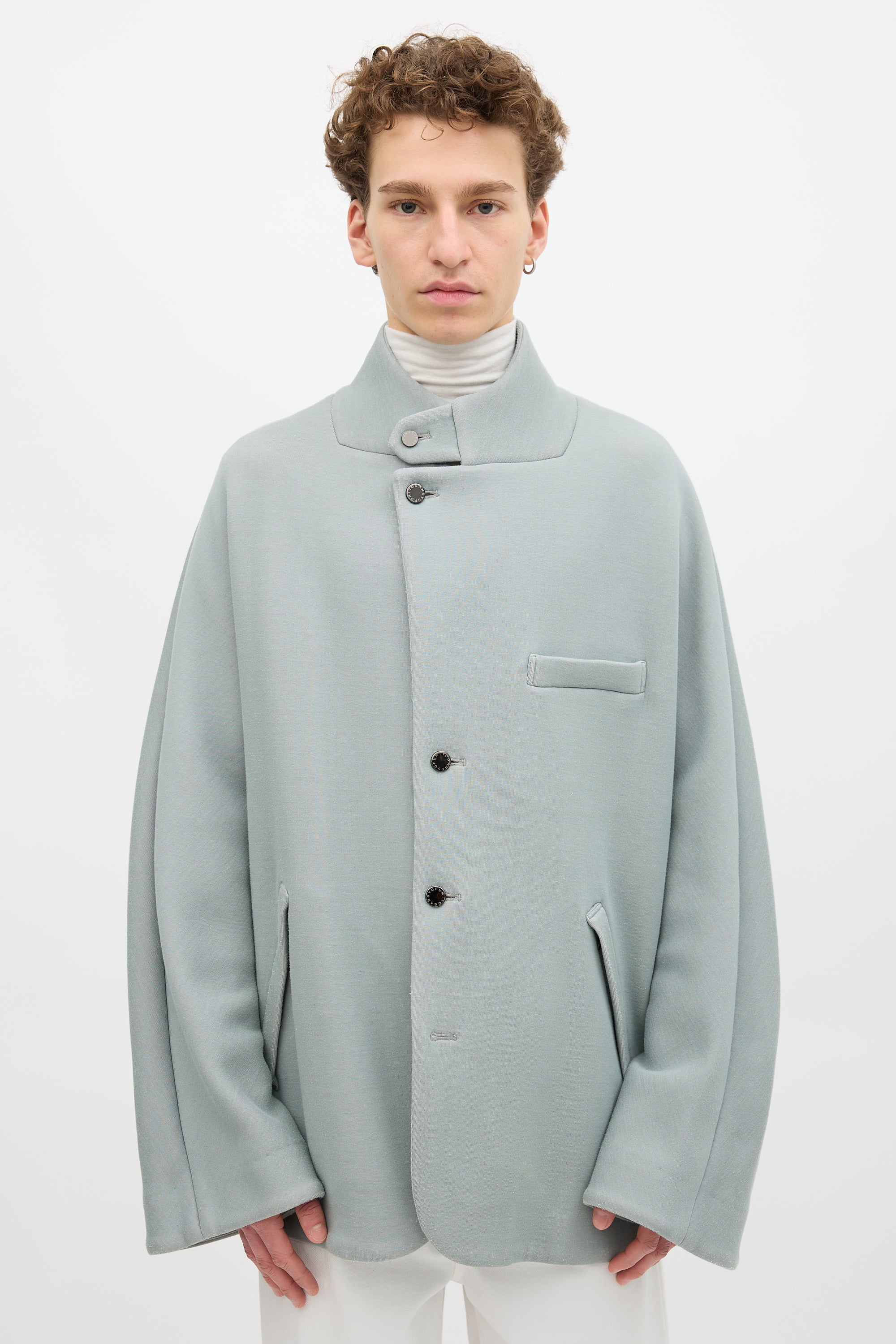 Fumito Ganryu Stand Collar Cocoon Coat