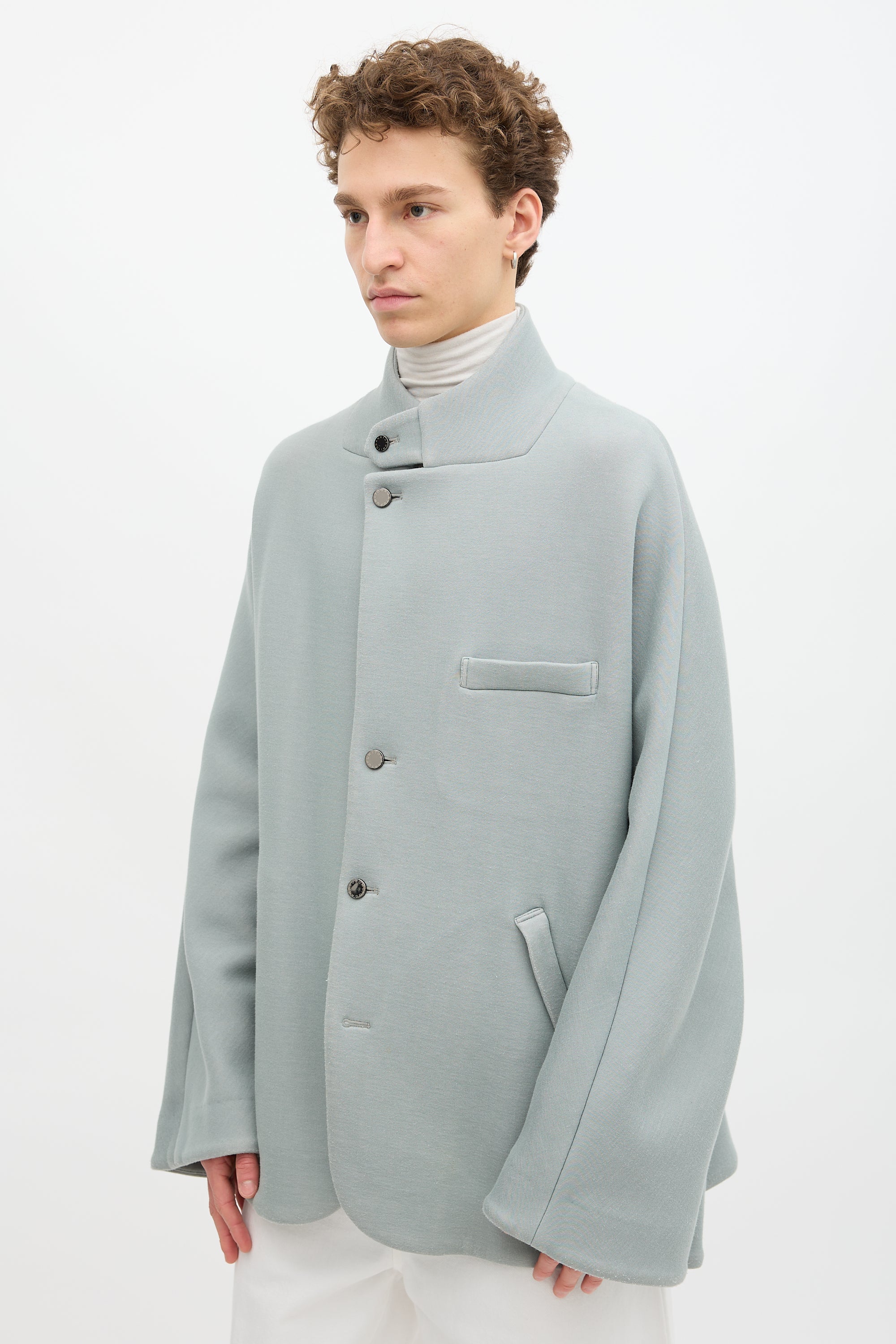 Fumito Ganryu Stand Collar Cocoon Coat