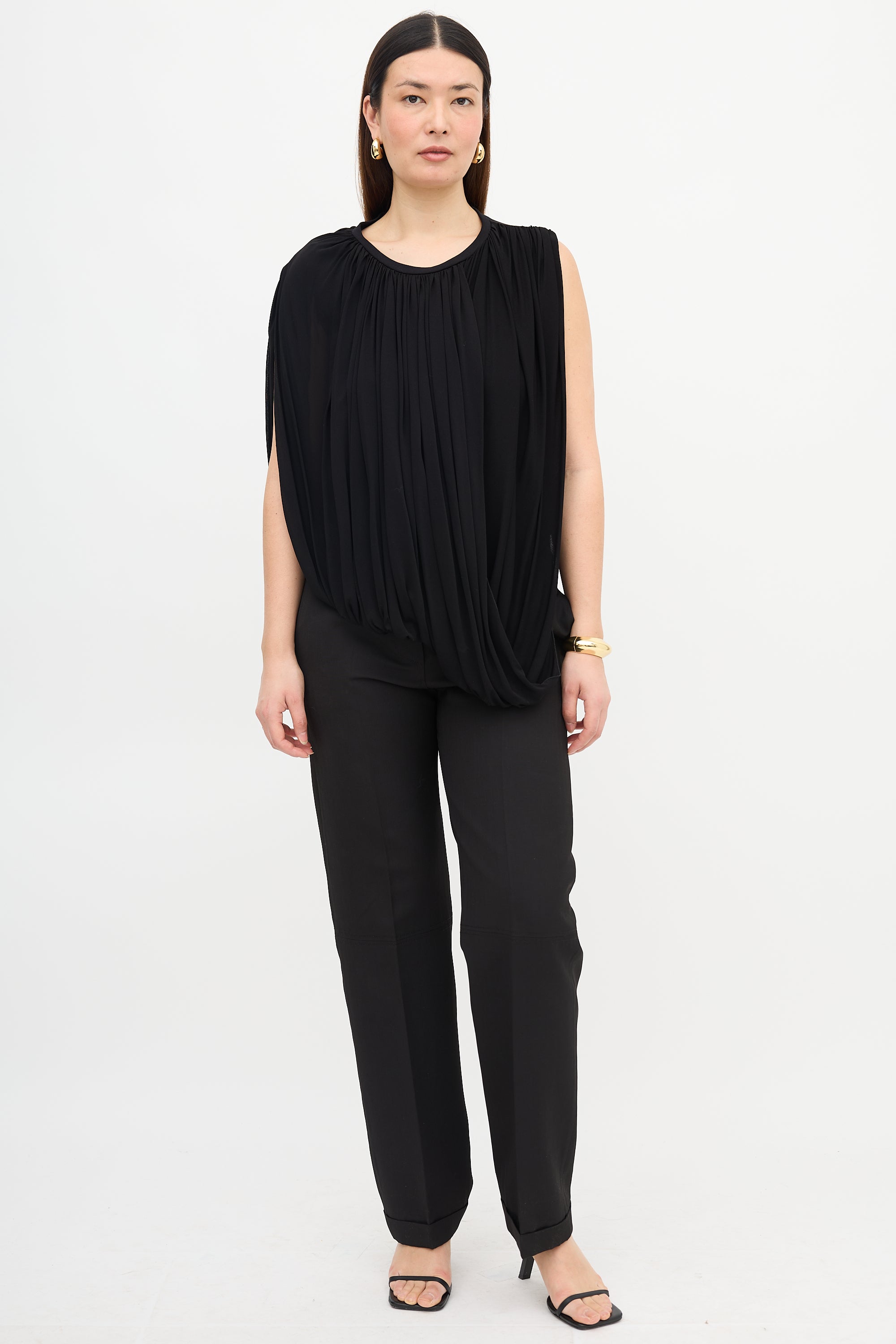 Giambattista Valli Asymmetric Draped Top