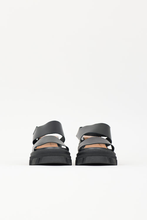 Ganni Leather Chunky Sandal