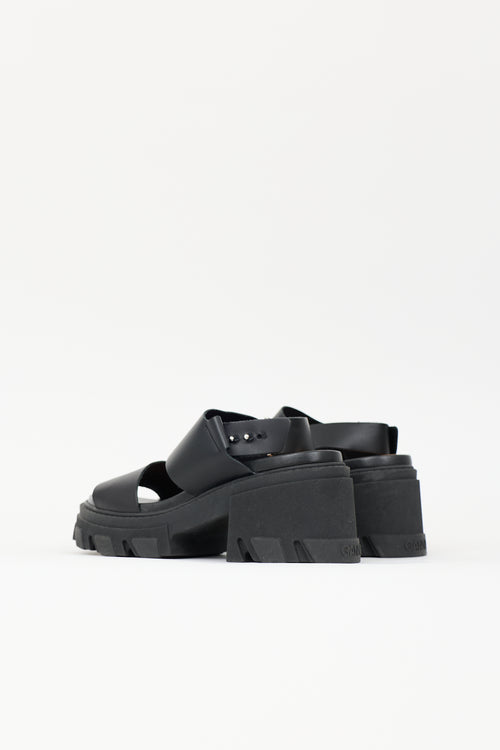 Ganni Leather Chunky Sandal