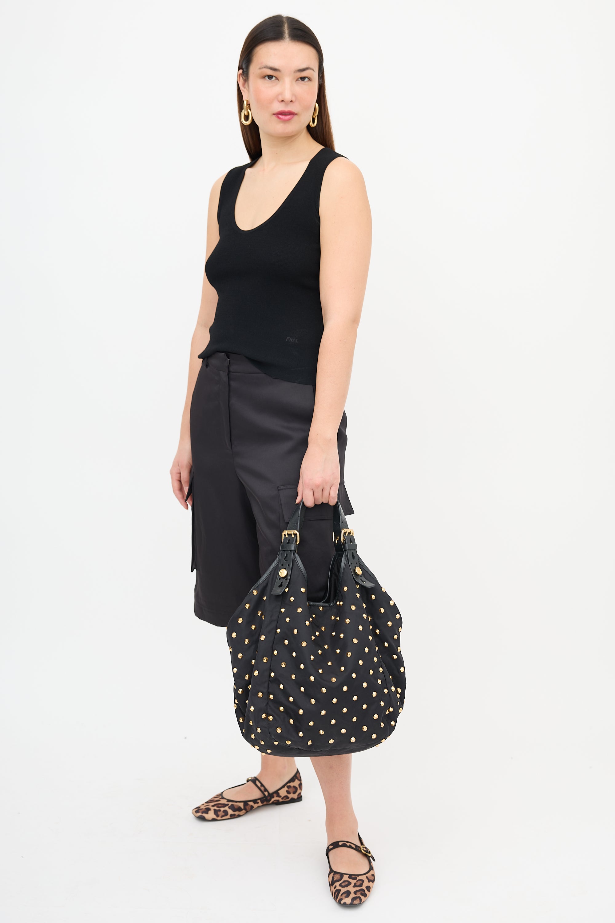 Givenchy 2009 Studded Sacca Shoulder Bag