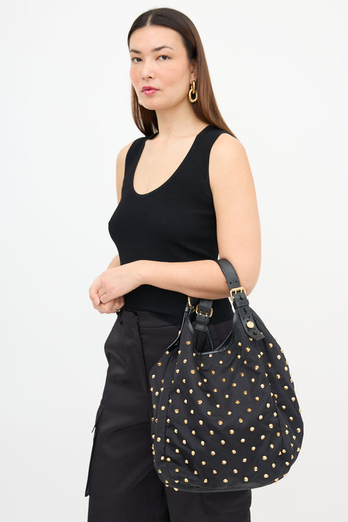 Givenchy 2009 Studded Sacca Shoulder Bag