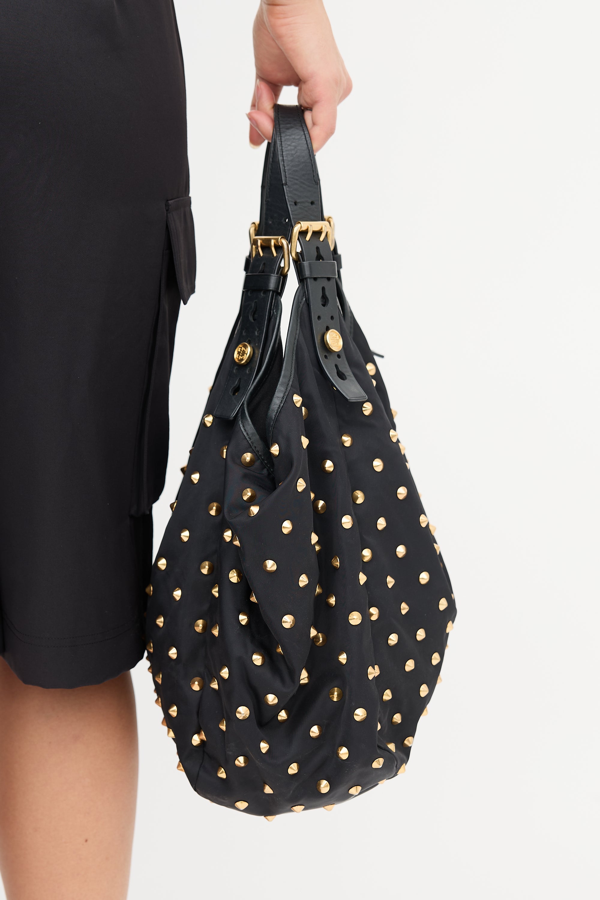 Givenchy 2009 Studded Sacca Shoulder Bag