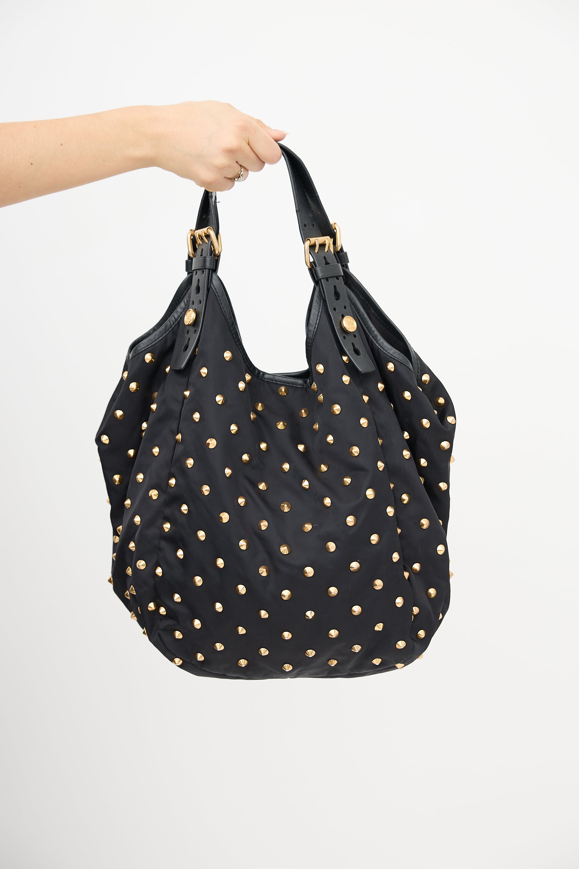Givenchy 2009 Studded Sacca Shoulder Bag