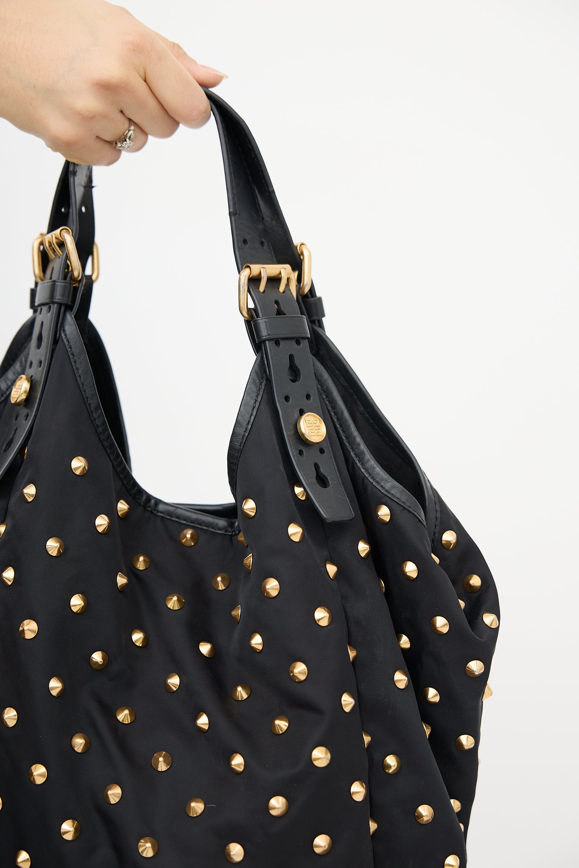 Givenchy 2009 Studded Sacca Shoulder Bag