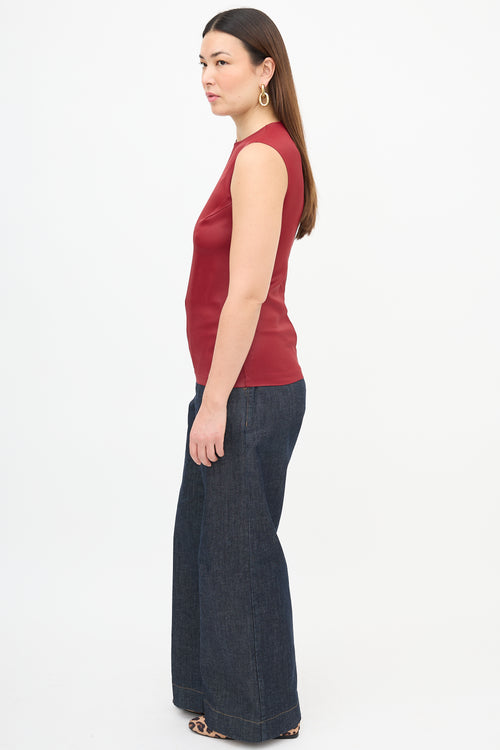Givenchy Red Sleeveless Top