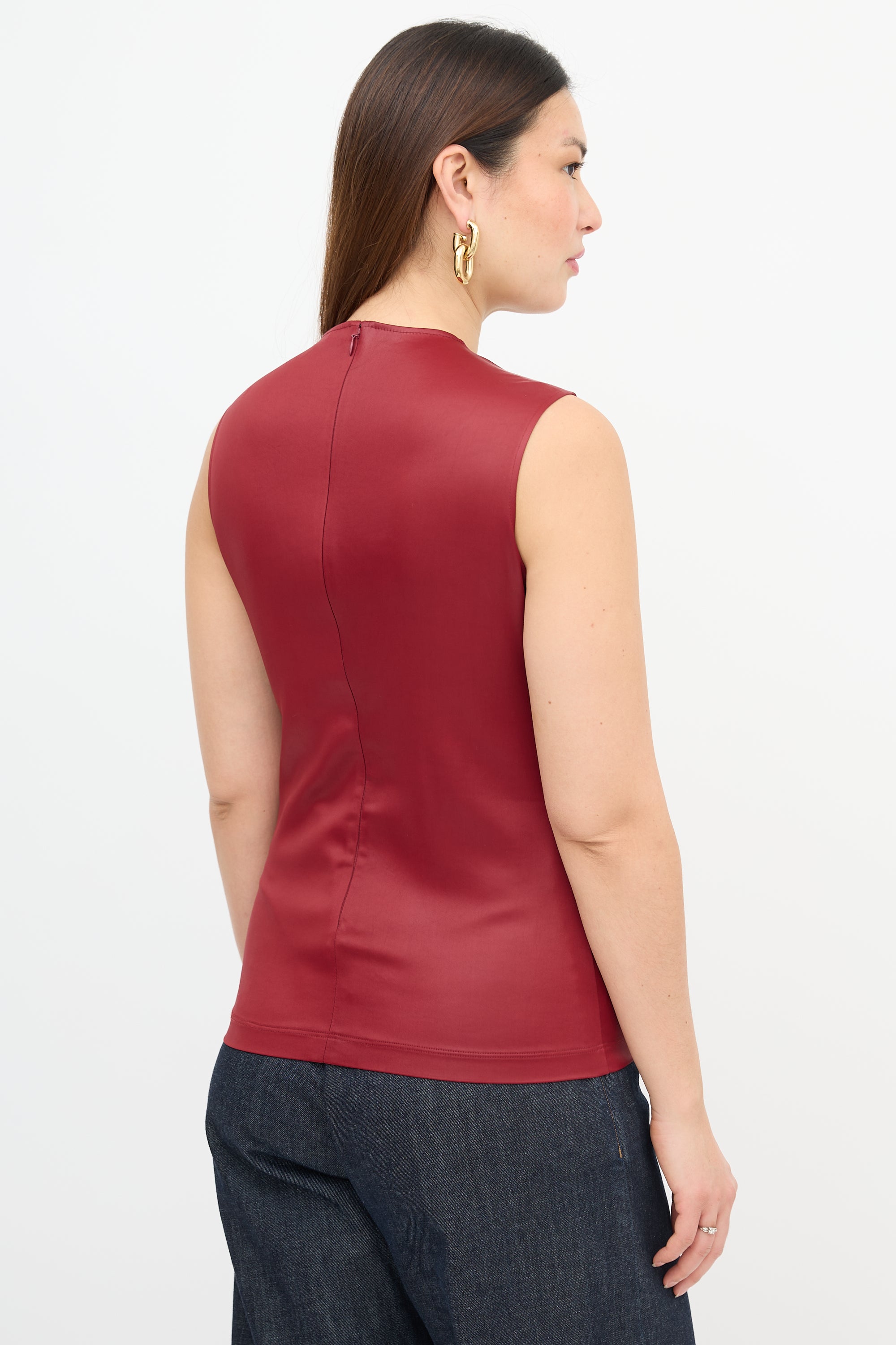 Givenchy Red Sleeveless Top