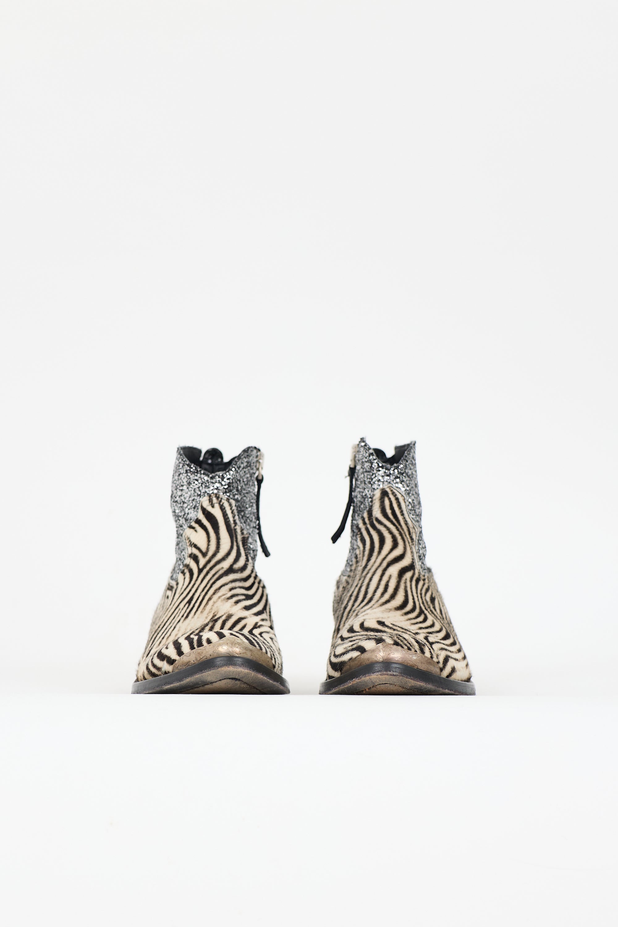 Golden Goose Hair & Glitter Western Boot