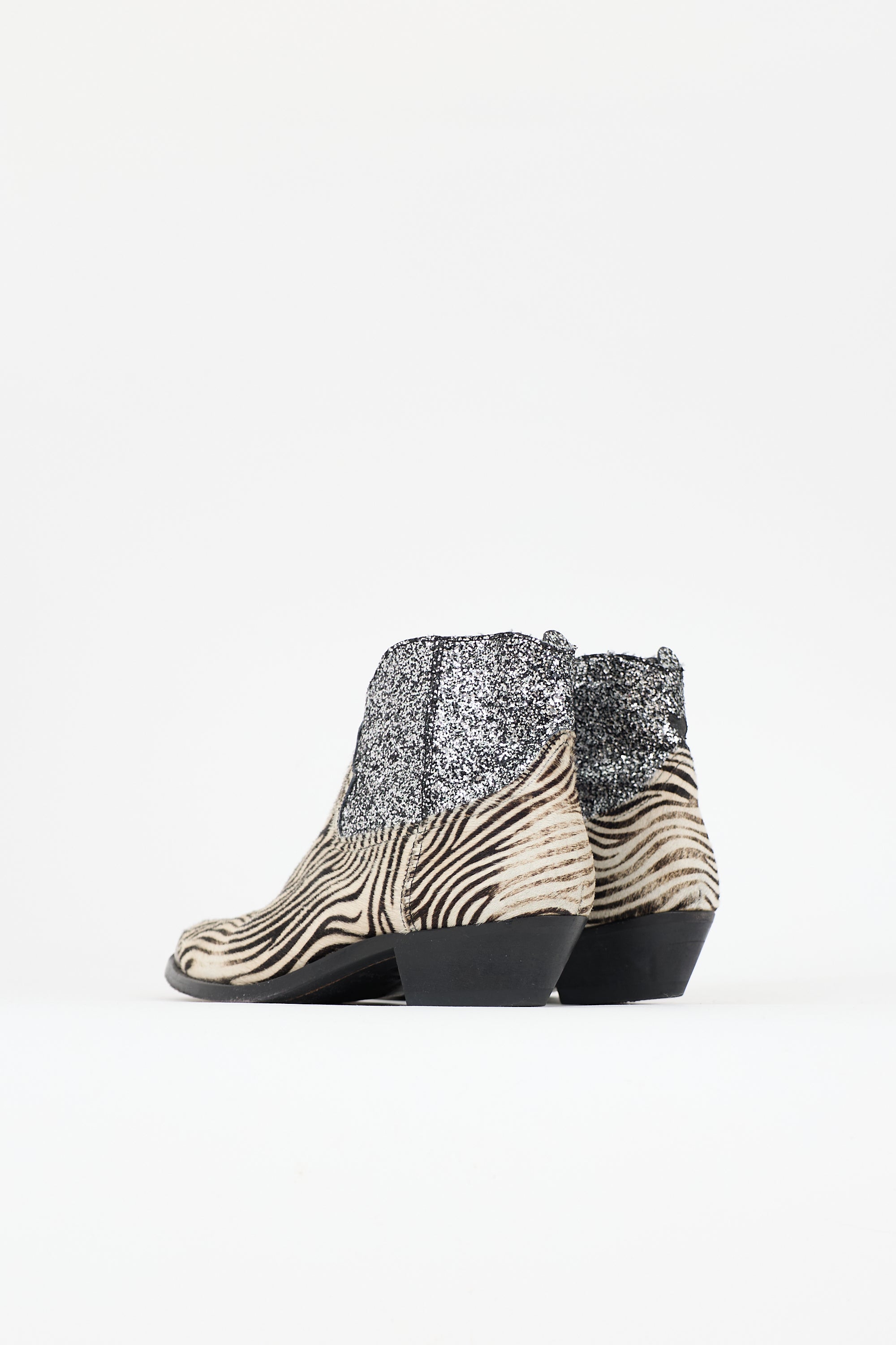 Golden Goose Hair & Glitter Western Boot