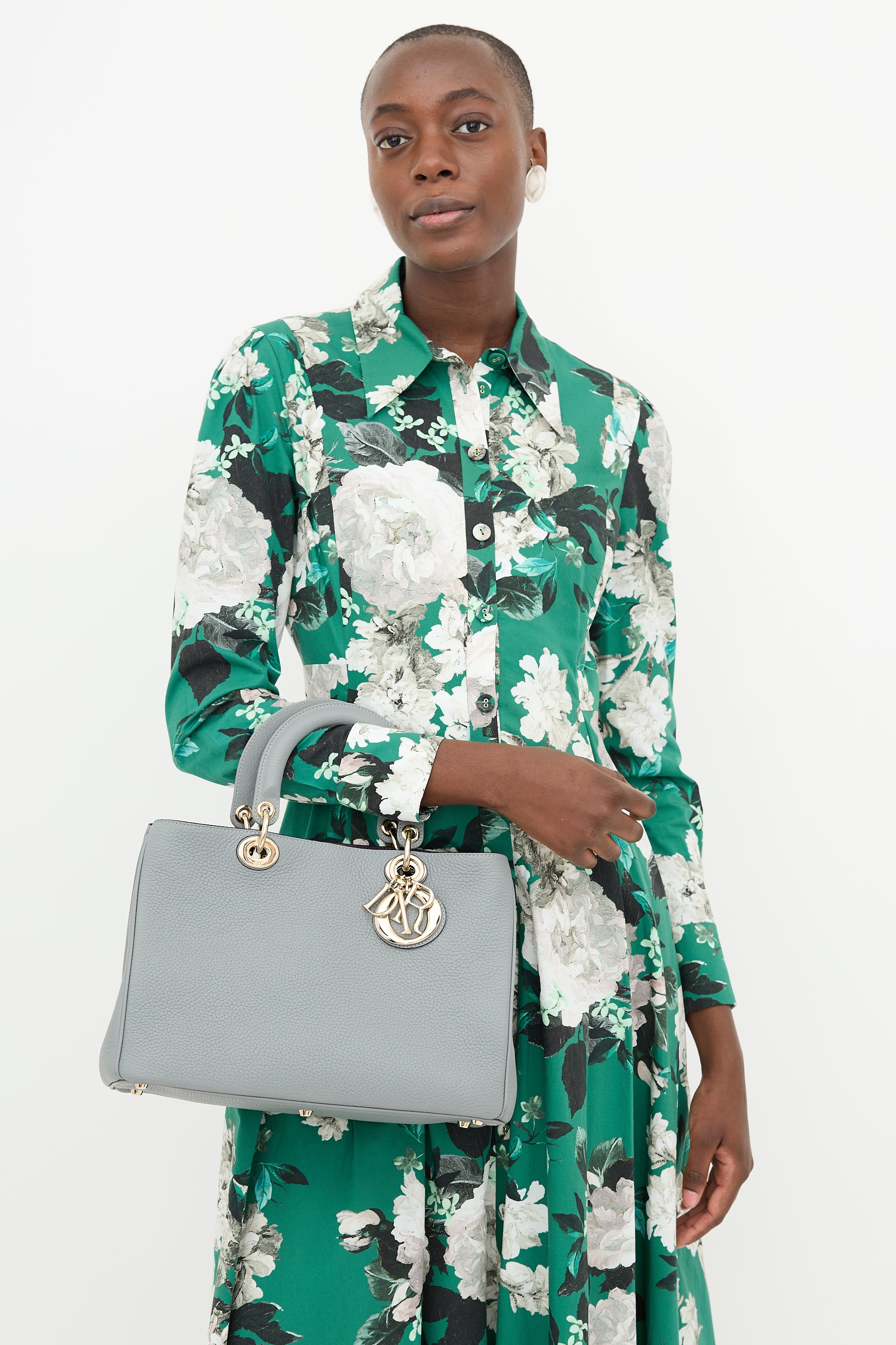 Dior 2015 Leather Medium Diorissimo Tote Bag