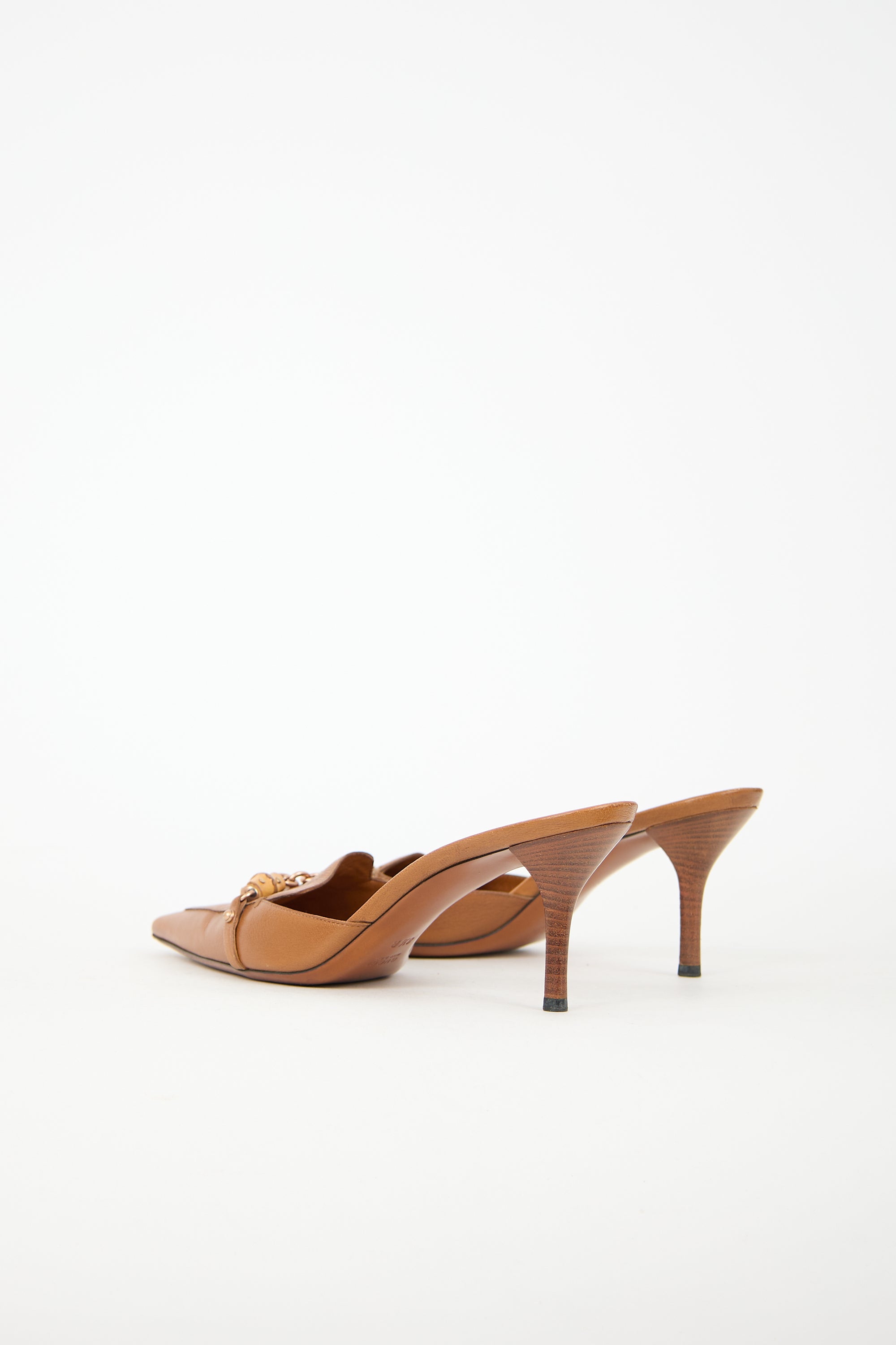 Gucci Leather Bamboo Chain Mule