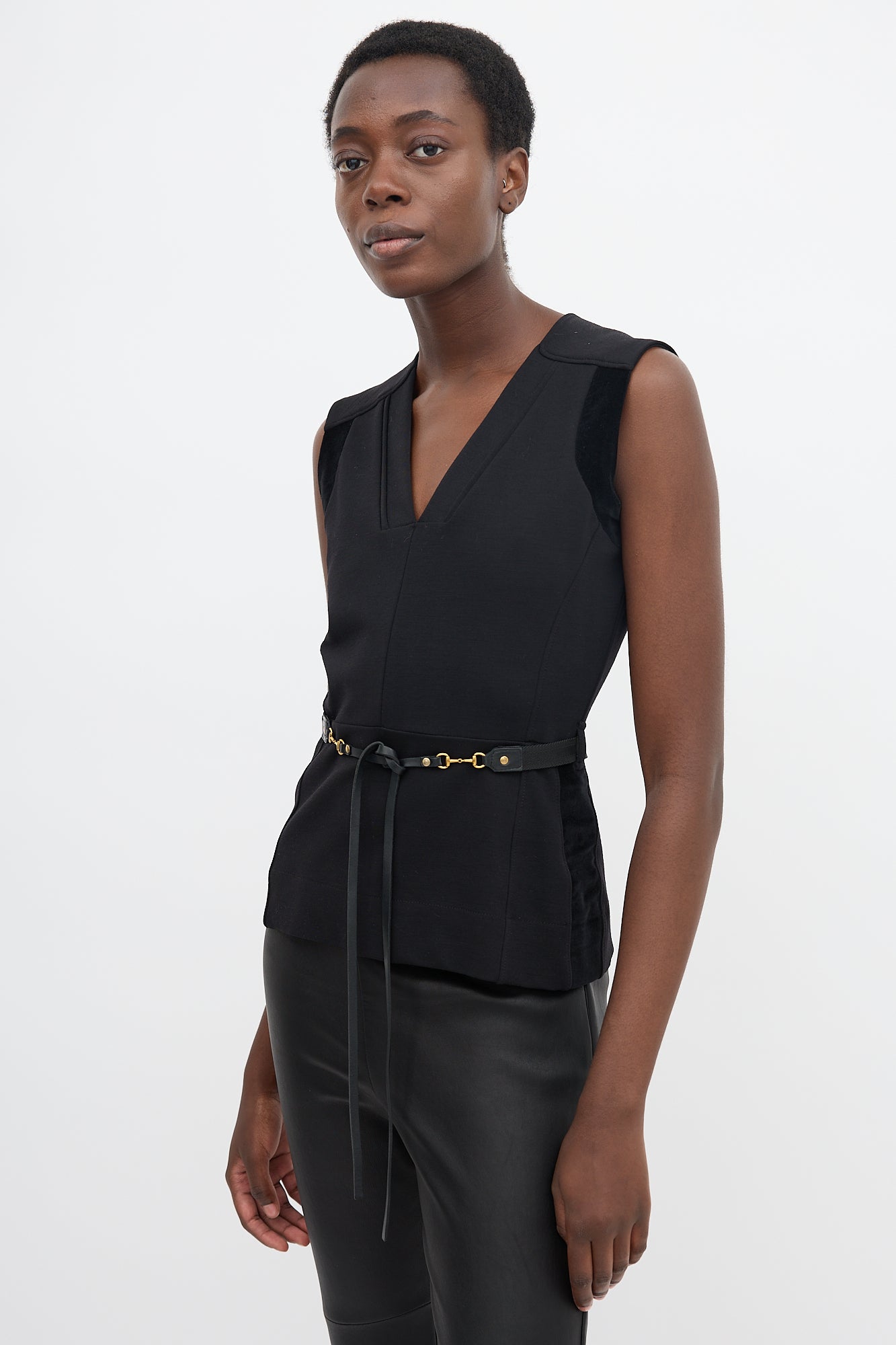 Gucci Wool Belted Top