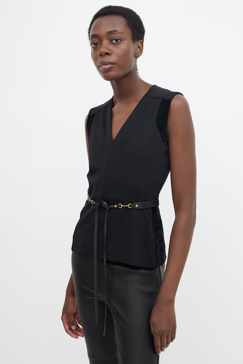 Gucci Wool Belted Top