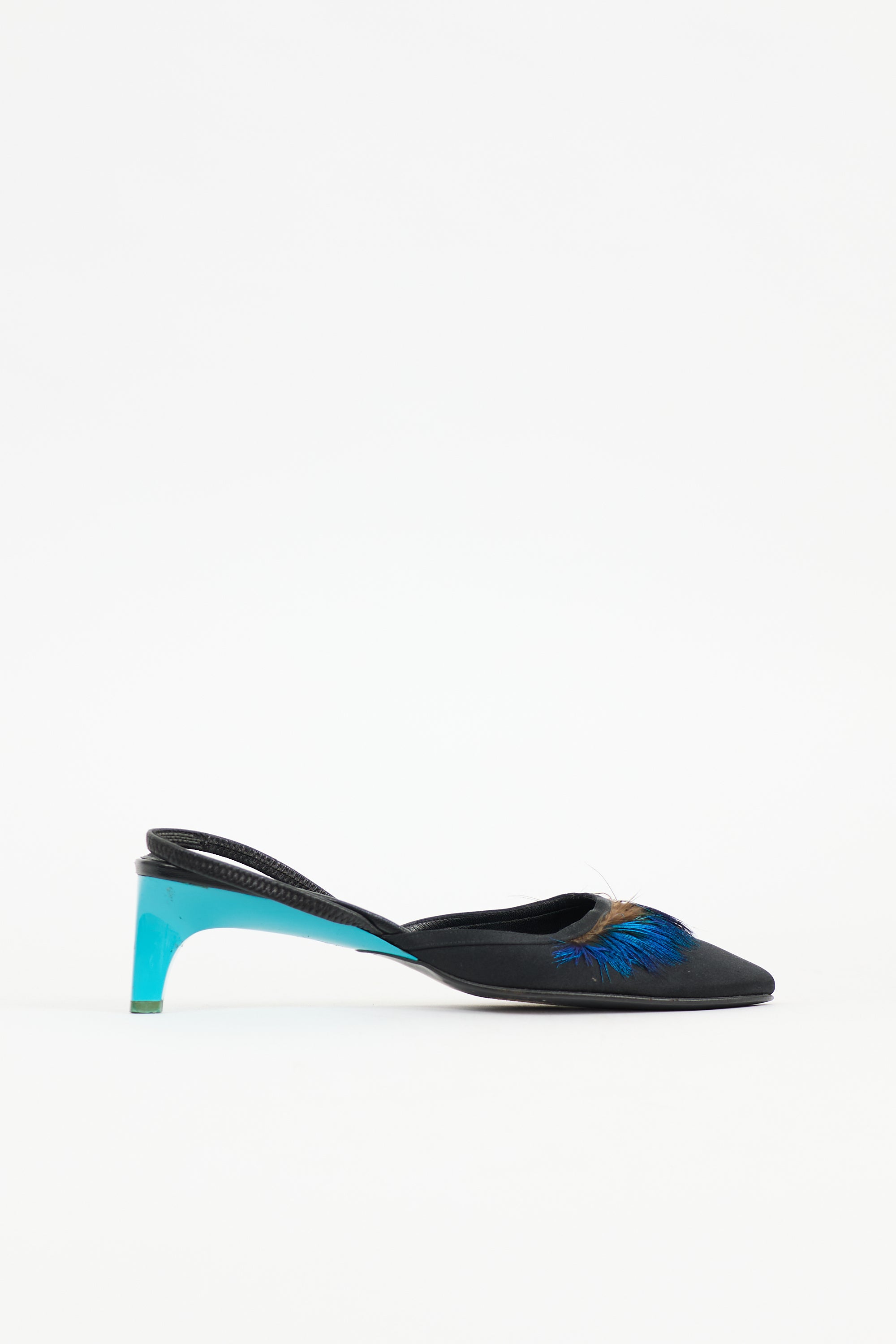 Gucci Spring 1999 Feather Slingback Heel