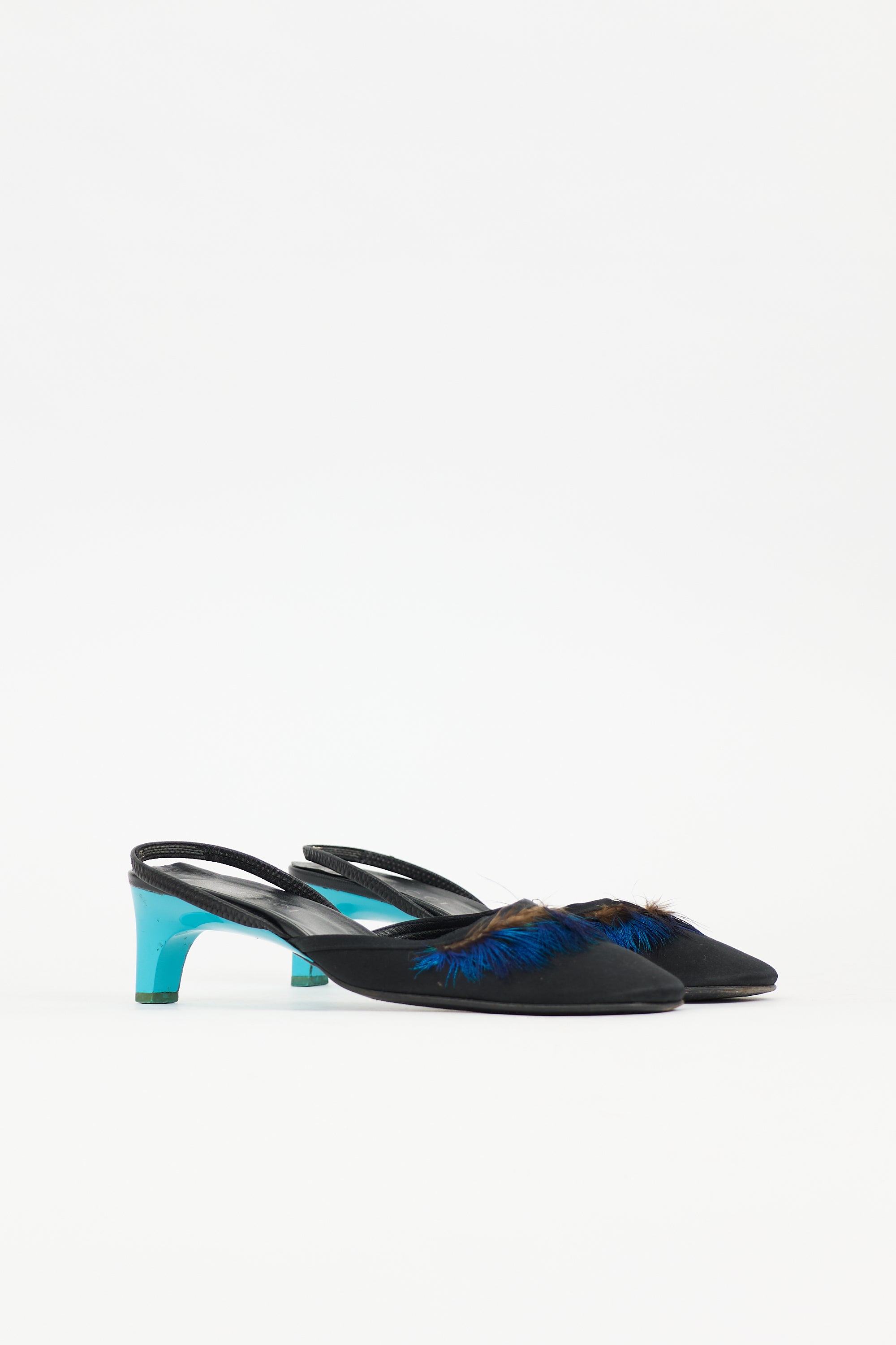 Gucci Spring 1999 Feather Slingback Heel