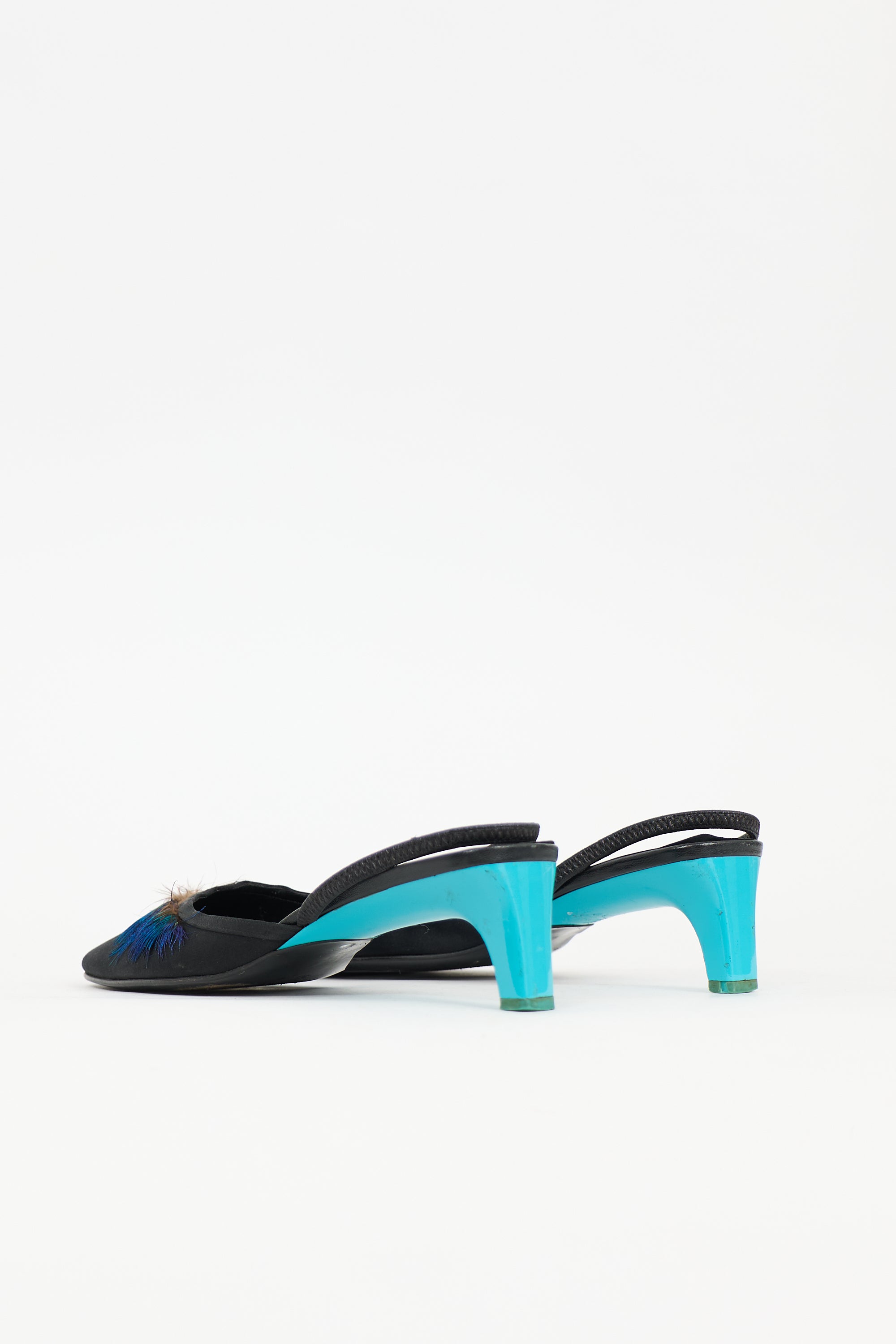 Gucci Spring 1999 Feather Slingback Heel