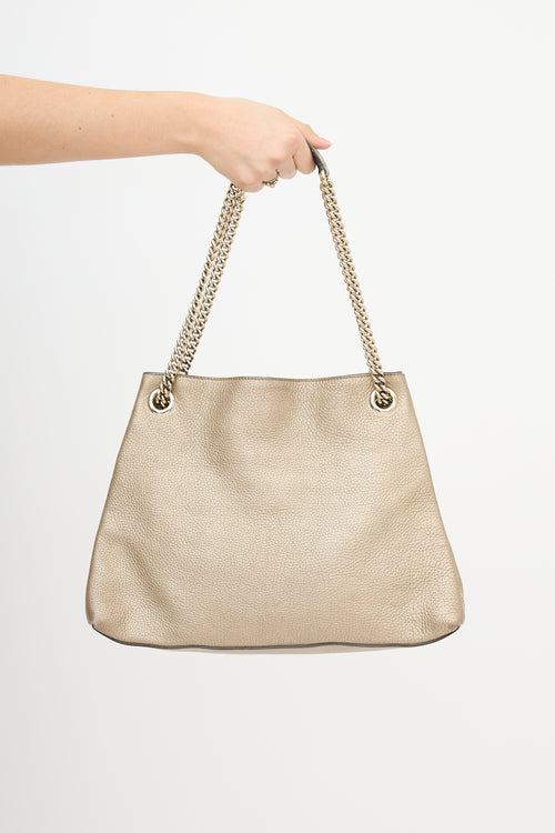 Gucci Metallic Leather Medium Soho Chain Bag
