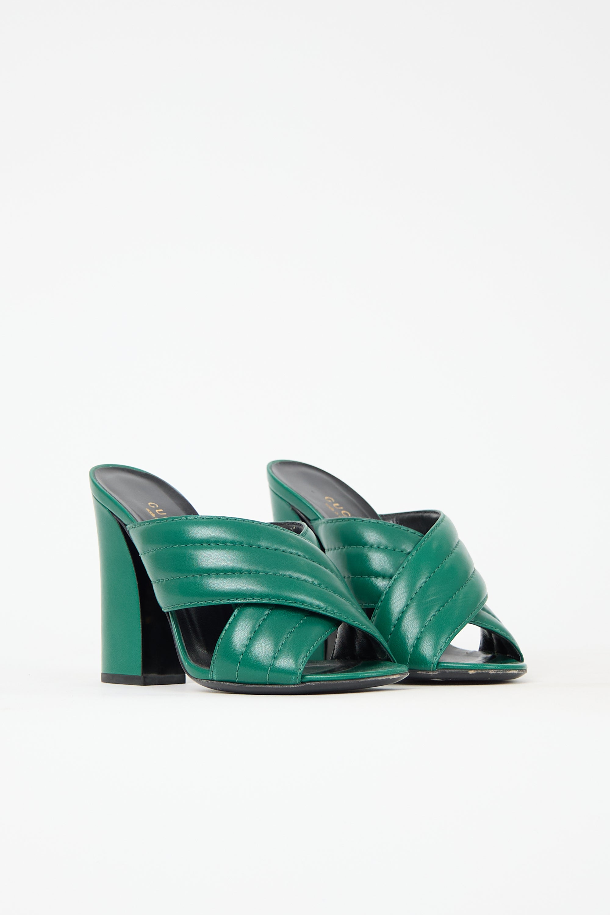 Gucci Leather Webby Mule