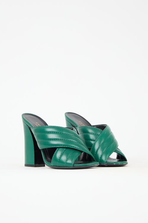 Gucci Leather Webby Mule