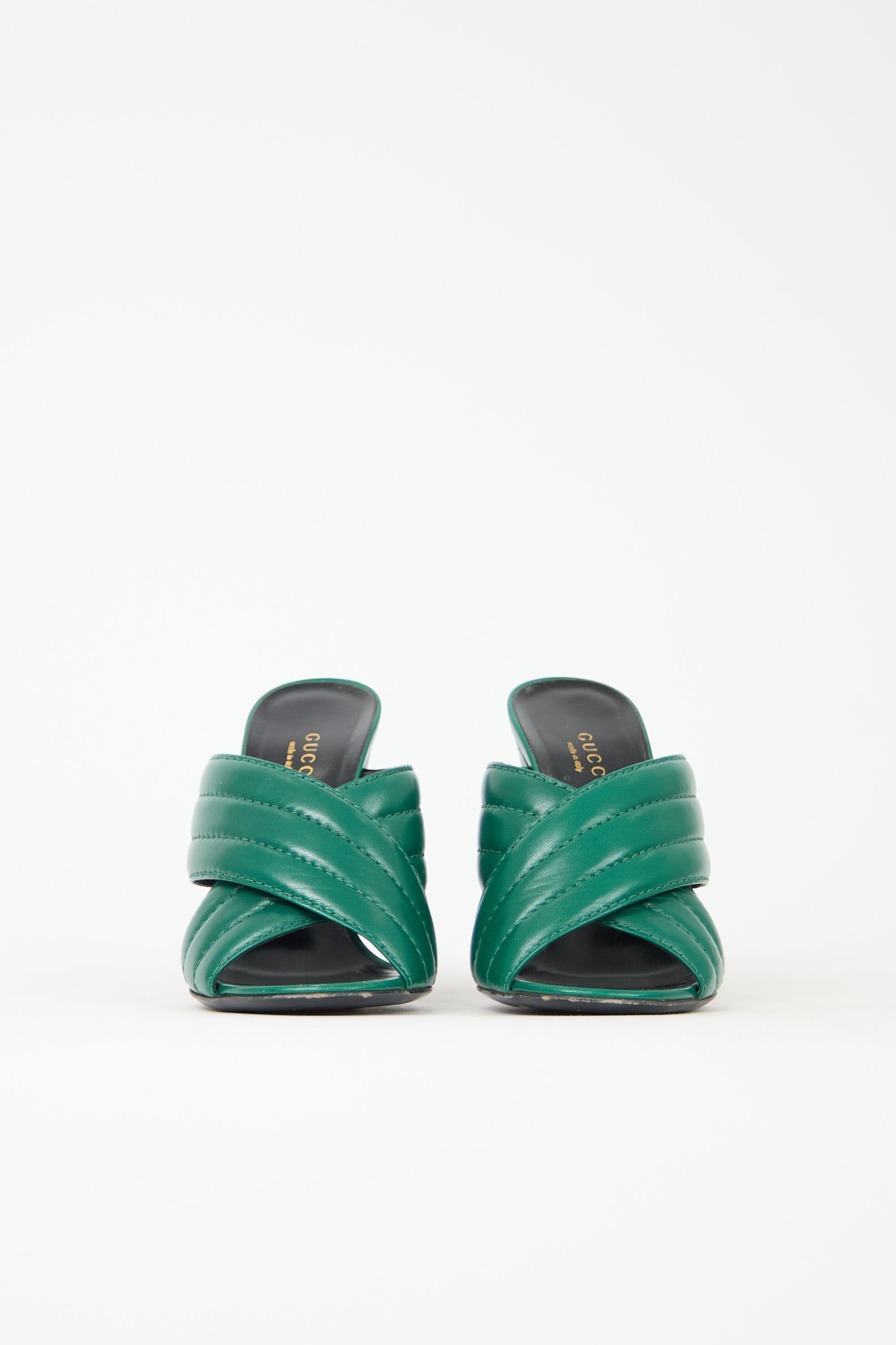 Gucci Leather Webby Mule